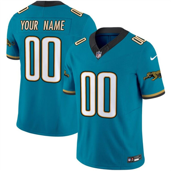 Men's Jacksonville Jaguars Active Player Custom Teal 2024 F.U.S.E. Prowler Throwback Vapor Limited Stitched Football Jersey