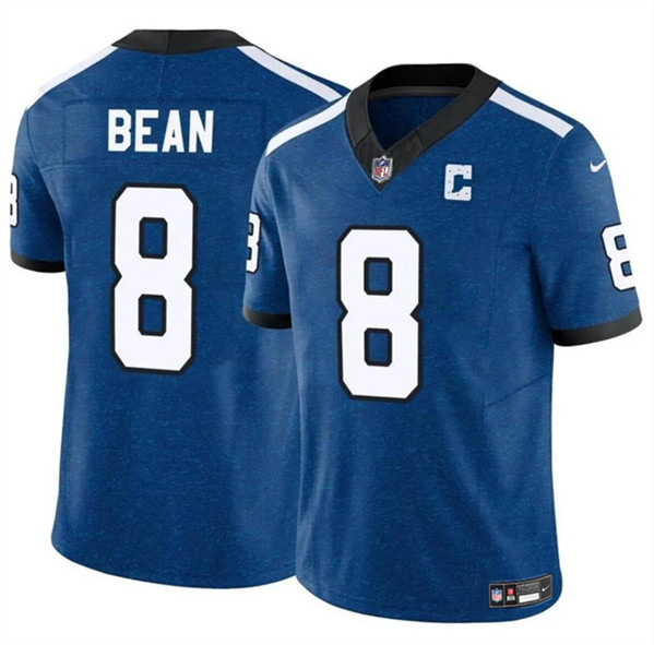 Men's Indianapolis Colts #8 Jason Bean Blue 2024 F.U.S.E. Throwback Vapor Limited Football Stitched Jersey - Click Image to Close