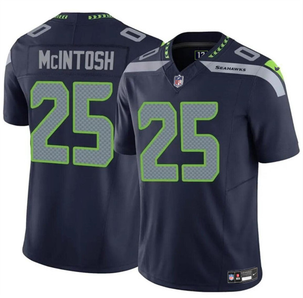 Men's Seattle Seahawks #25 Kenny McIntosh Navy 2024 F.U.S.E. Vapor Limited Football Stitched Jersey - Click Image to Close