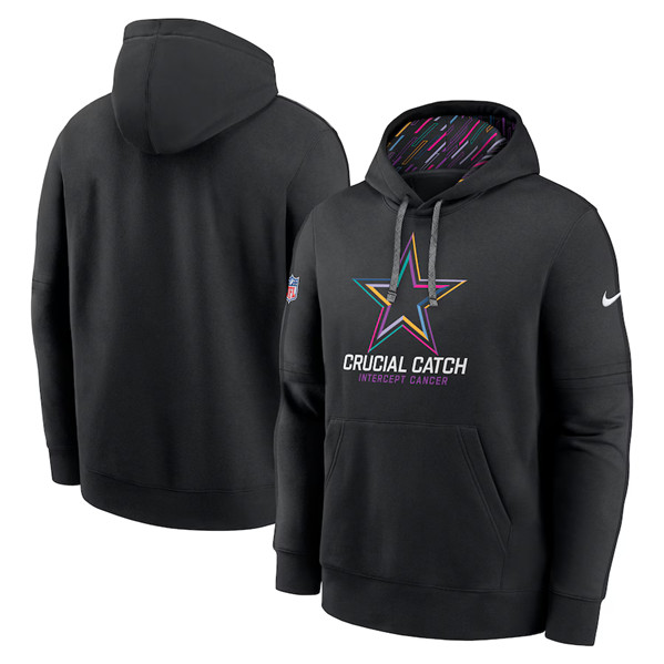 Men's Dallas Cowboys Black 2024 Crucial Catch Club Pullover Hoodie