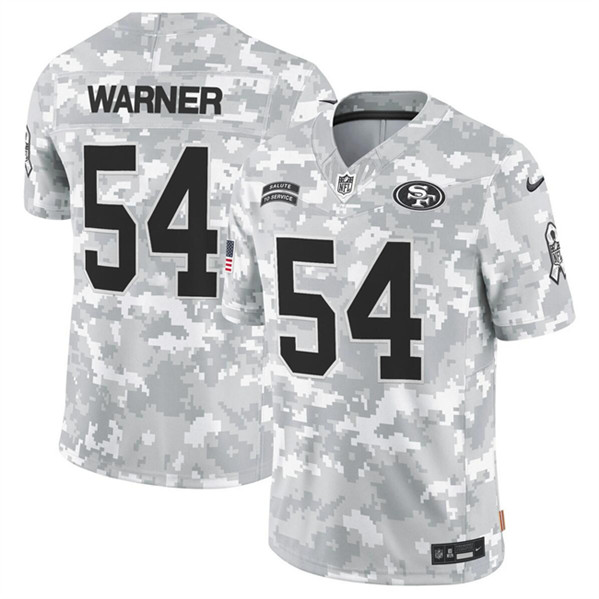 Men's San Francisco 49ers #54 Fred Warner 2024 F.U.S.E. Arctic Camo Salute to Service Limited Football Stitched Jersey