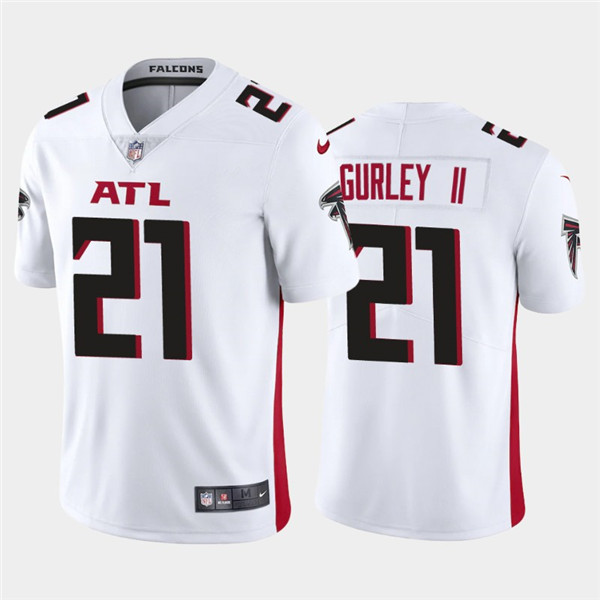 Men's Atlanta Falcons #21 Todd Gurley II 2020 White Vapor Untouchable Limited Stitched NFL Jersey - Click Image to Close