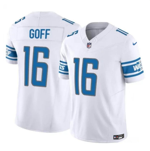 Men's Detroit Lions #16 Jared Goff White 2023 F.U.S.E. Vapor Untouchable Limited Stitched Jersey