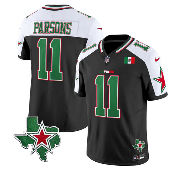 Men's Dallas Cowboys #11 Micah Parsons Black 2024 F.U.S.E. Mexico Alternate Vapor Untouchable Limited Stitched Jersey - Click Image to Close