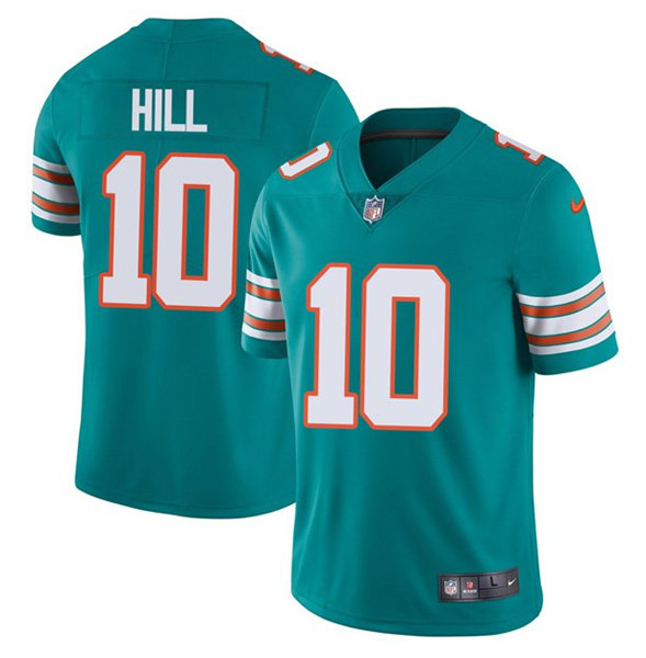 Men??s Miami Dolphins #10 Tyreek Hill Aqua Color Rush Limited Stitched Football Jersey