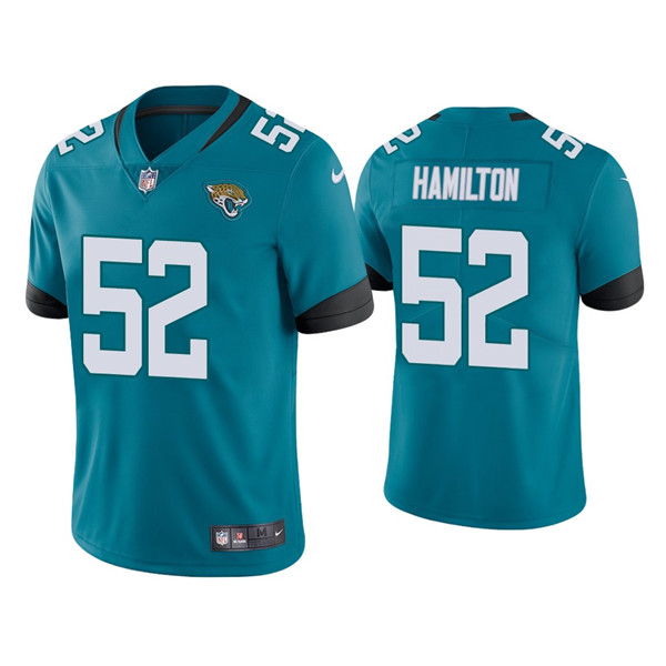 Men's Jacksonville Jaguars #52 Davon Hamilton Blue Vapor Untouchable Limited Stitched Jersey - Click Image to Close