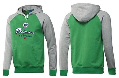 Miami Dolphins Critical Victory Pullover Hoodie Green & Grey - Click Image to Close