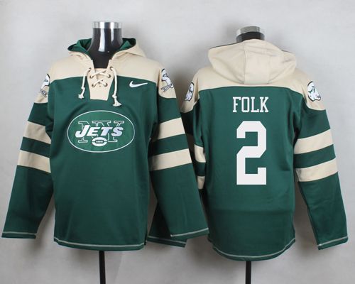 Nike Jets #2 Nick Folk Green Player Pullover NFL Hoodie