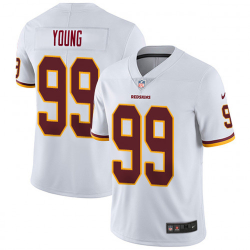 Men's Washington Redskins #99 Chase Young 2020 White Vapor Limited NFL Jersey