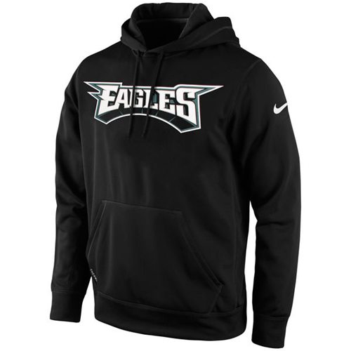 Philadelphia Eagles Nike KO Wordmark Performance Hoodie Black - Click Image to Close