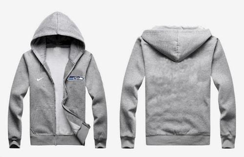 Nike Seattle Seahawks Authentic Logo Hoodie Grey