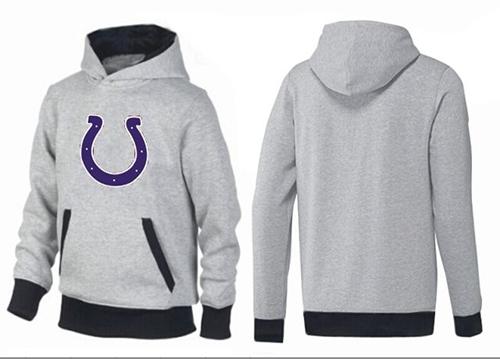 Indianapolis Colts Logo Pullover Hoodie Grey & Black - Click Image to Close