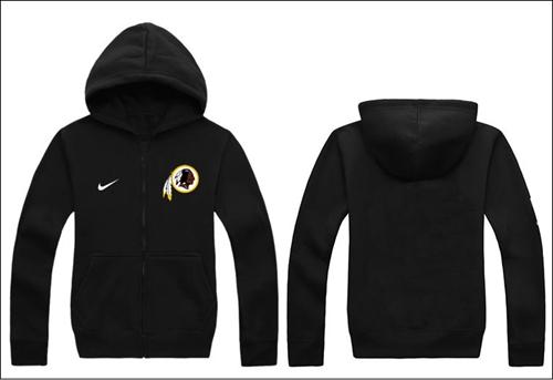 Nike Washington Redskins Authentic Logo Hoodie Black - Click Image to Close