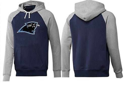 Carolina Panthers Logo Pullover Hoodie Dark Blue Grey - Click Image to Close