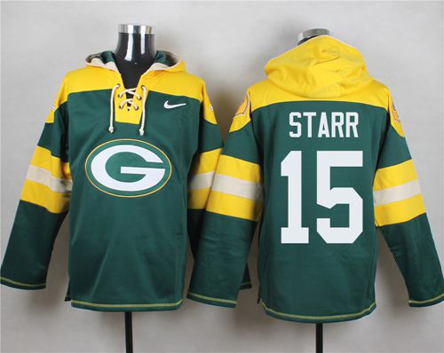 Nike Packers #15 Bart Starr Green Player Pullover NFL Hoodie