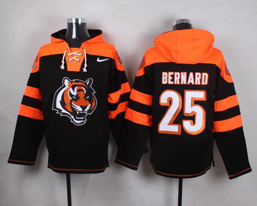 Nike Bengals #25 Giovani Bernard Black Player Pullover NFL Hoodie