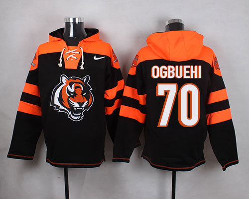 Nike Bengals #70 Cedric Ogbuehi Black Player Pullover NFL Hoodie