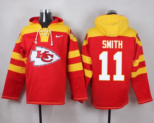 Nike Chiefs #11 Alex Smith Red Player Pullover NFL Hoodie