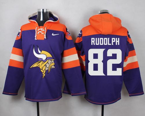 Nike Vikings #82 Kyle Rudolph Purple Player Pullover NFL Hoodie