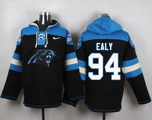 Nike Panthers #94 Kony Ealy Black Player Pullover NFL Hoodie - Click Image to Close