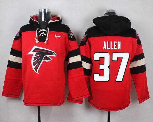 Nike Falcons #37 Ricardo Allen Red Player Pullover NFL Hoodie