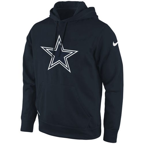 Dallas Cowboys Nike KO Logo Essential Pullover Hoodie Navy - Click Image to Close