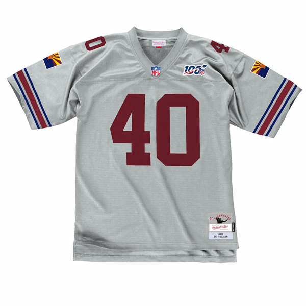 Men's Arizona Cardinals #40 Pat Tillman Grey Stitched Jersey