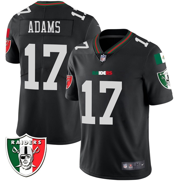 Men's Las Vegas Raiders #17 Davante Adams Black Mexico Vapor Limited Football Stitched Jersey