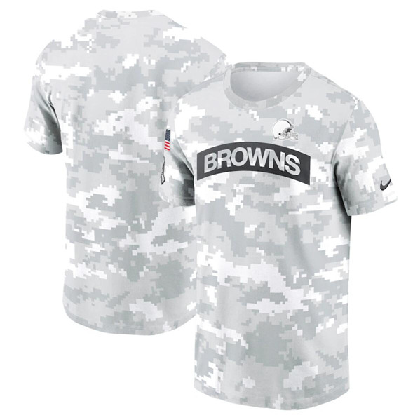 Men's Cleveland Browns 2024 Arctic Camo Salute to Service Performance T-Shirt