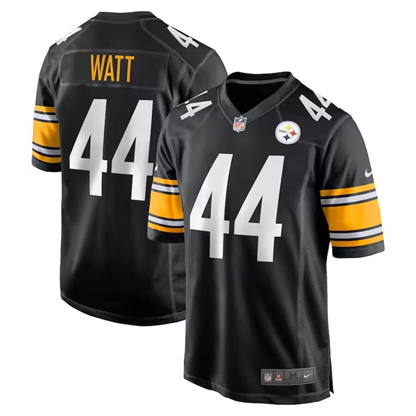 Men's Pittsburgh Steelers #44 Derek Watt Black Football Stitched Game Jersey - Click Image to Close