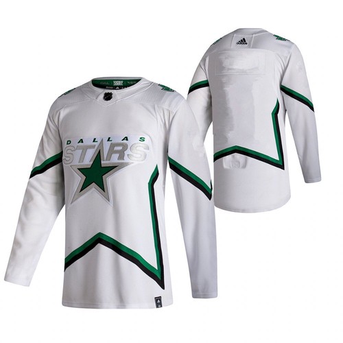 Men's Dallas Stars Blank 2020/21 White Reverse Retro Stitched Jersey