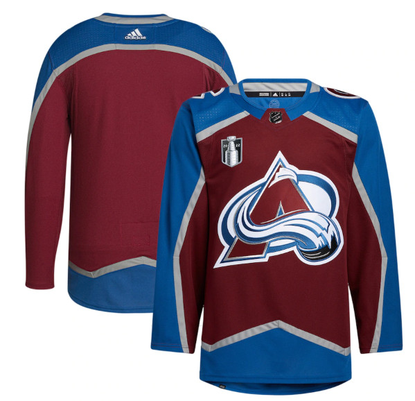 Men's Colorado Avalanche Blank 2022 Burgundy Stanley Cup Final Patch Stitched Jersey - Click Image to Close