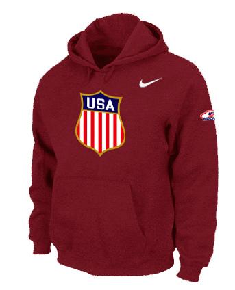 Team USA Hockey Winter Olympics KO Pullover Performance NHL Hoodie Red