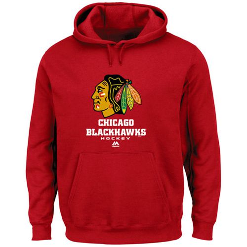 Chicago Blackhawks Majestic Critical Victory VIII Fleece Hoodie Red