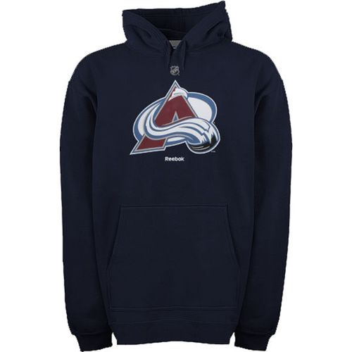 Reebok Colorado Avalanche Primary Logo Pullover Hoodie Steel Blue - Click Image to Close