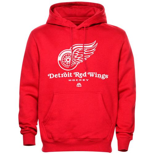 Detroit Red Wings Majestic Critical Victory VIII Fleece Hoodie Steel