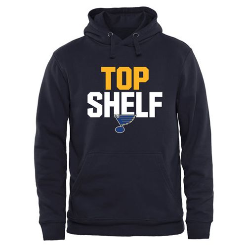 St. Louis Blues Top Shelf Pullover Hoodie Navy - Click Image to Close