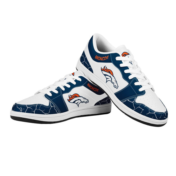 Women's Denver Broncos AJ Low Top Leather Sneakers 001