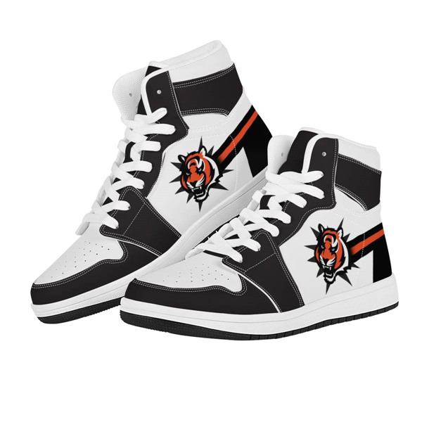 Men's Cincinnati Bengals AJ High Top Leather Sneakers 002