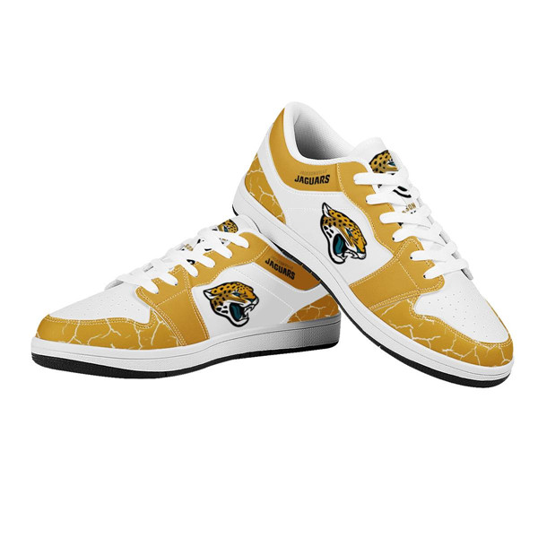 Women's Jacksonville Jaguars AJ Low Top Leather Sneakers 001