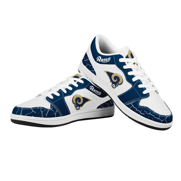 Men's Los Angeles Rams AJ Low Top Leather Sneakers 001