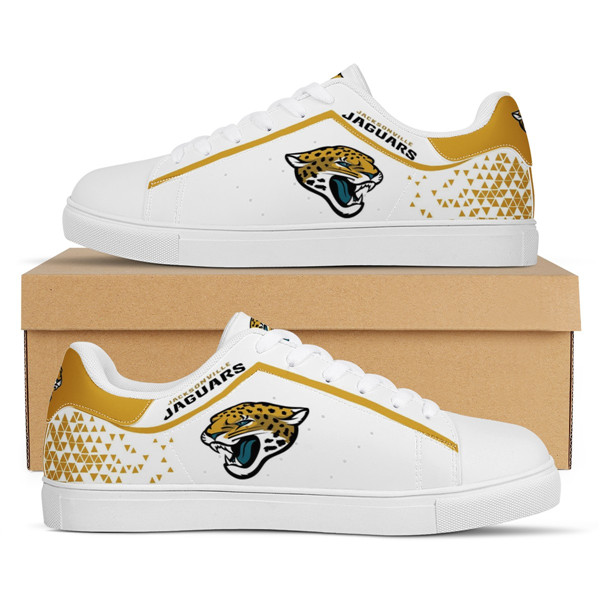 Women's Jacksonville Jaguars Low Top Leather Sneakers 002