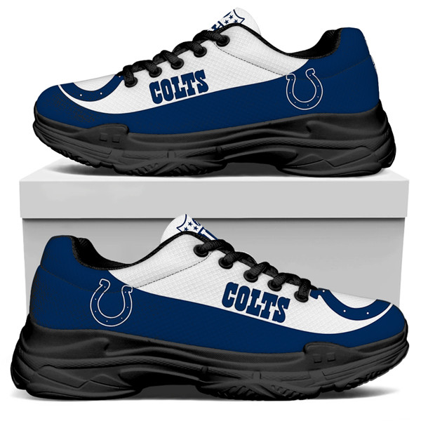 Women's Indianapolis Colts Edition Chunky Sneakers With Line 003 - Click Image to Close