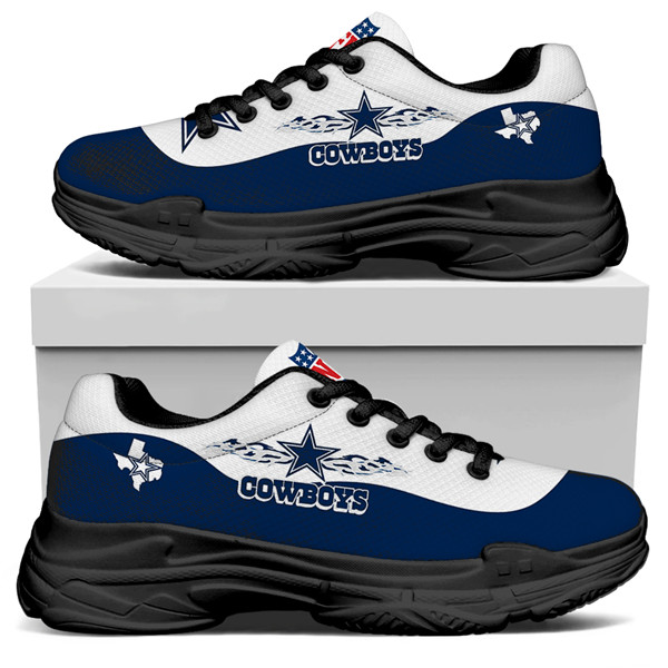 Women's Dallas Cowboys Edition Chunky Sneakers With Line 005