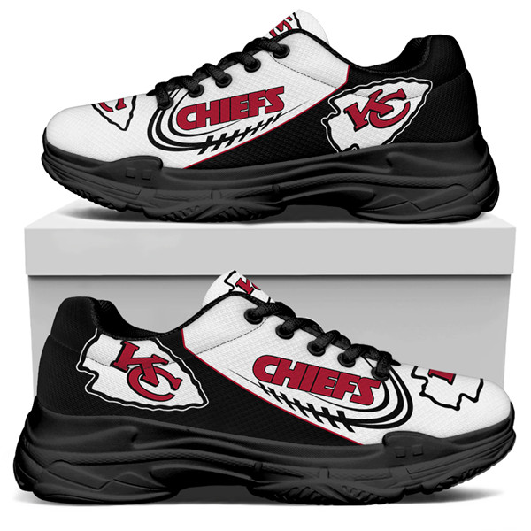 Women's Kansas City Chiefs Edition Chunky Sneakers With Line 005 - Click Image to Close