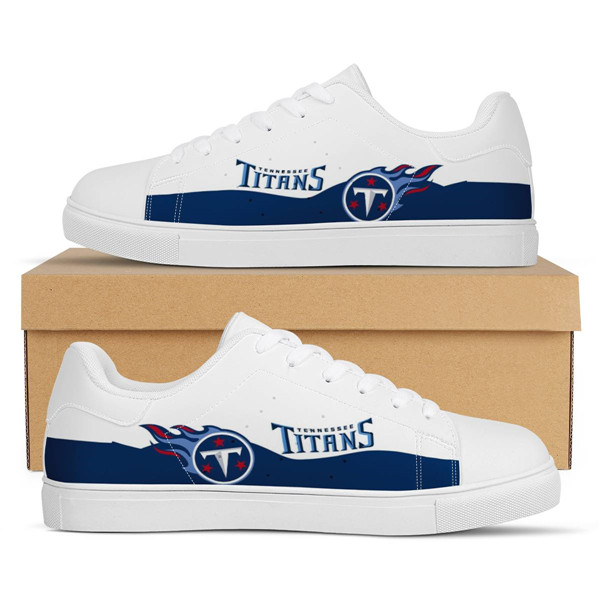 Men's Tennessee Titans Low Top Leather Sneakers 003 - Click Image to Close