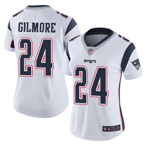 Women's New England Patriots #24 Stephon Gilmore White Vapor Untouchable Stitched NFL Jersey(Run Small) - Click Image to Close