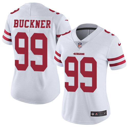 Women's NFL San Francisco 49ers #99 DeForest Buckner White Vapor Untouchable Limited Stitched Jersey??Run Small)