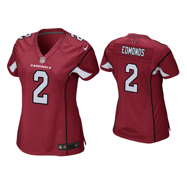 Women's Arizona Cardinals #2 Chase Edmonds Red Stitched Jersey(Run Small) - Click Image to Close