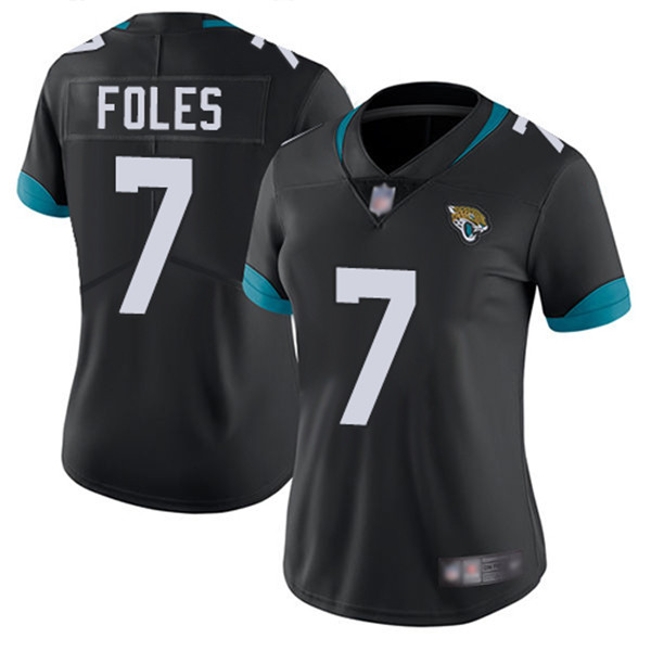 Women's Jaguars #7 Nick Foles Black Vapor Untouchable Limited Stitched NFL Jersey - Click Image to Close